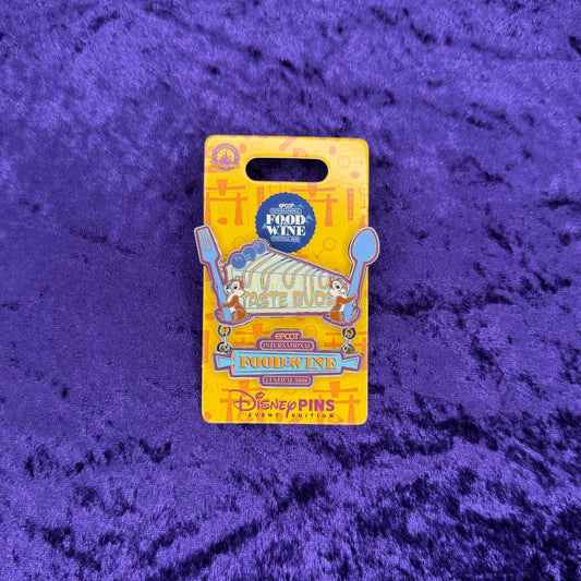 Chip & Dale “Taste Buds” Dangle Pin | EPCOT Food & Wine Festival 2026 | LE 7000