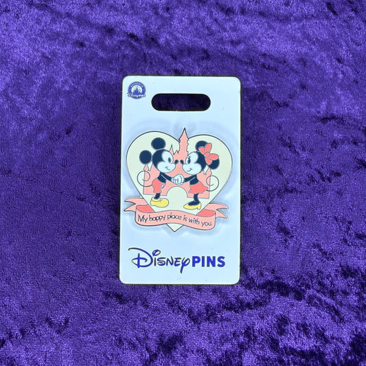 Mickey & Minnie “My Happy Place Is With You” Pin | Disney Parks