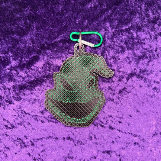 Oogie Boogie-Inspired 3D Printed Pin Keychain