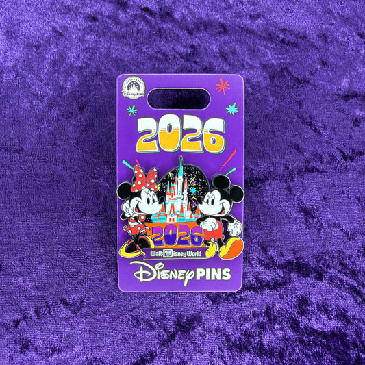 Mickey & Minnie 2026 Dated Walt Disney World Pin | Original Card