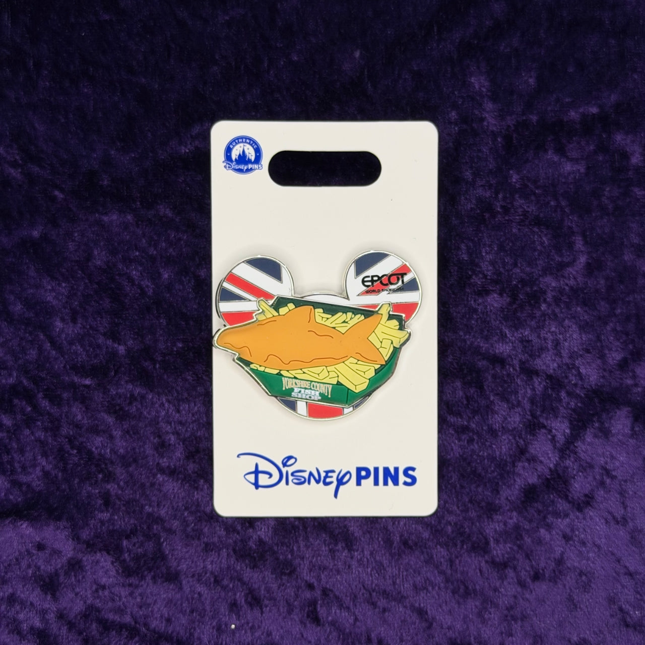 United Kingdom Fish & Chips Mickey Ears Pin | EPCOT World Showcase 2026