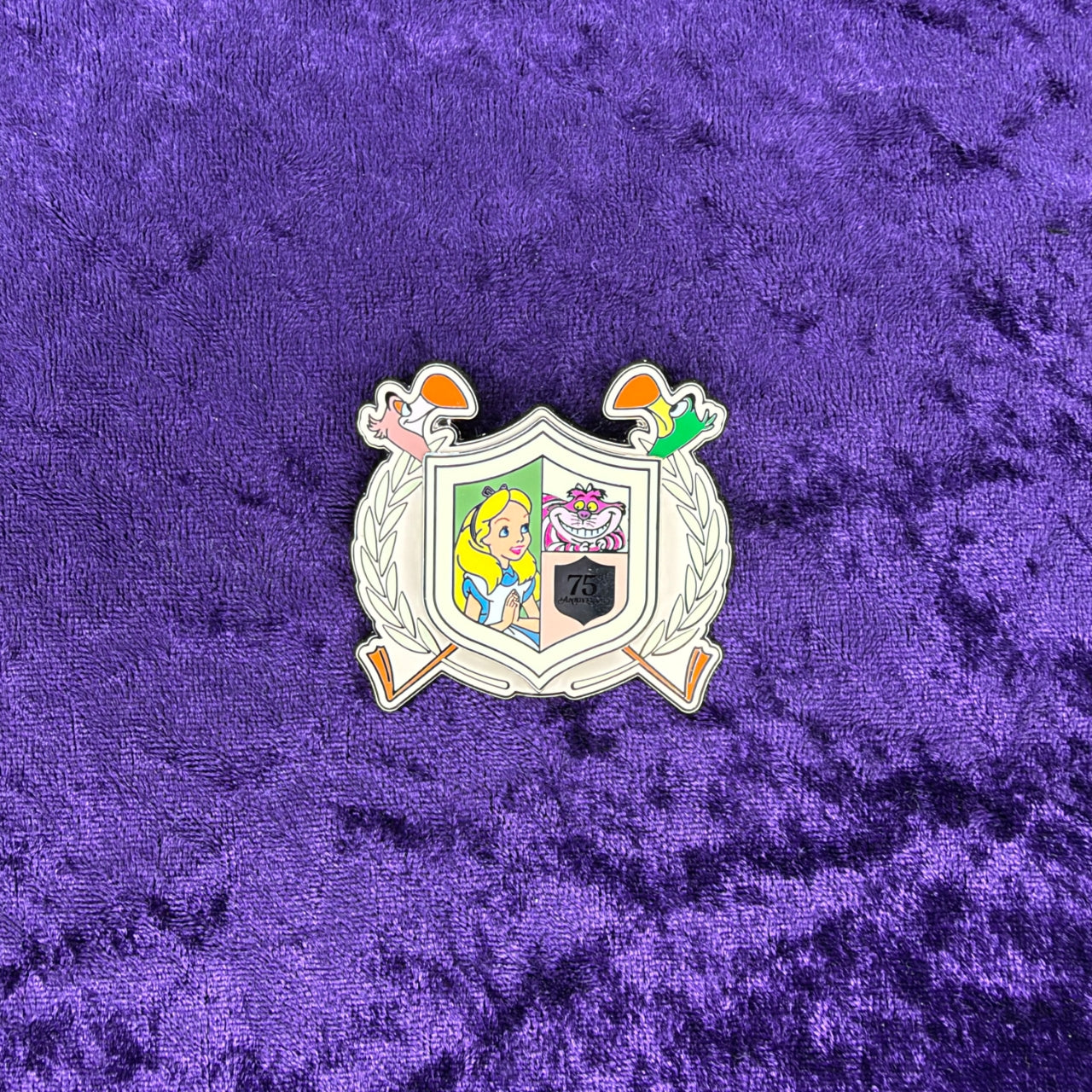 Alice in Wonderland 75th Anniversary Crest Pin | Limited Release