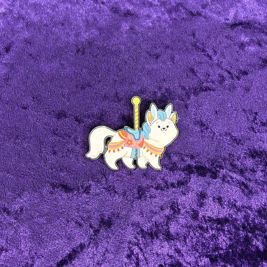 Carousel Horse Cat Pin | Cats & Dogs Halloween