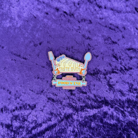 Chip & Dale “Taste Buds” Dangle Pin | EPCOT Food & Wine Festival 2026 | LE 7000