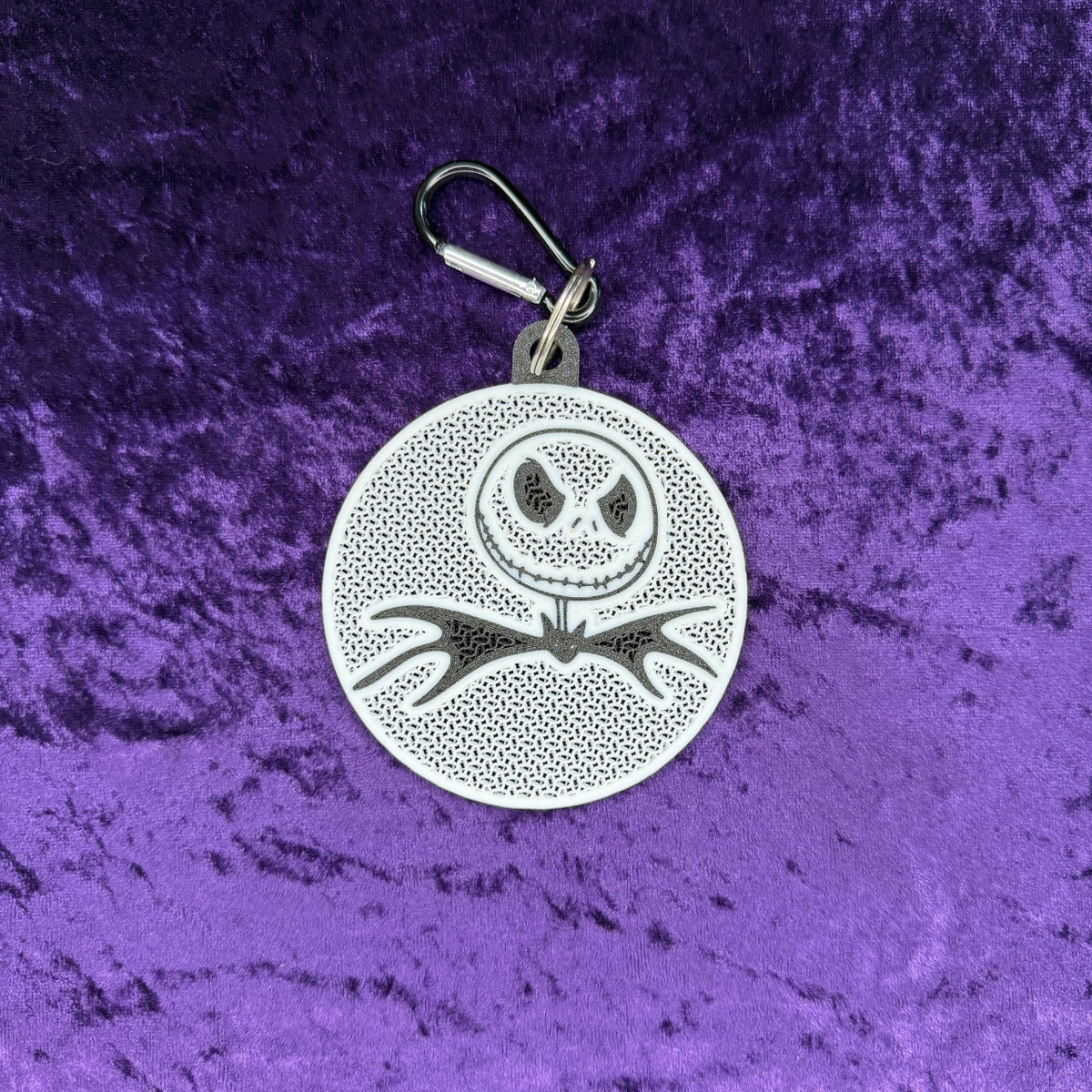 Jack Skellington Bust-Inspired 3D Printed Pin Keychain