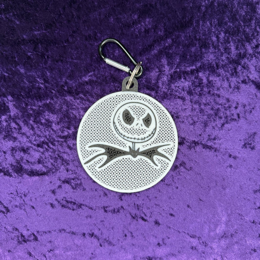 Jack Skellington Bust-Inspired 3D Printed Pin Keychain