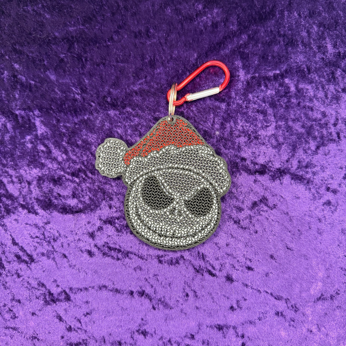 Santa Jack Skellington-Inspired 3D Printed Pin Keychain