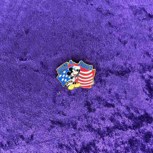 Mickey Mouse July 4th 2002 American Flag Pin | Disneyland Cast Exclusive