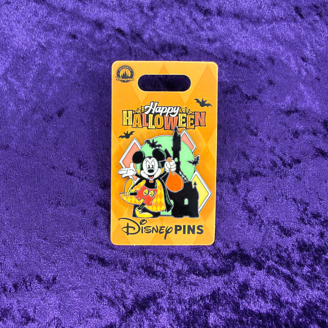 Mickey Mouse Glow-in-the-Dark Happy Halloween Pin | Disney Parks