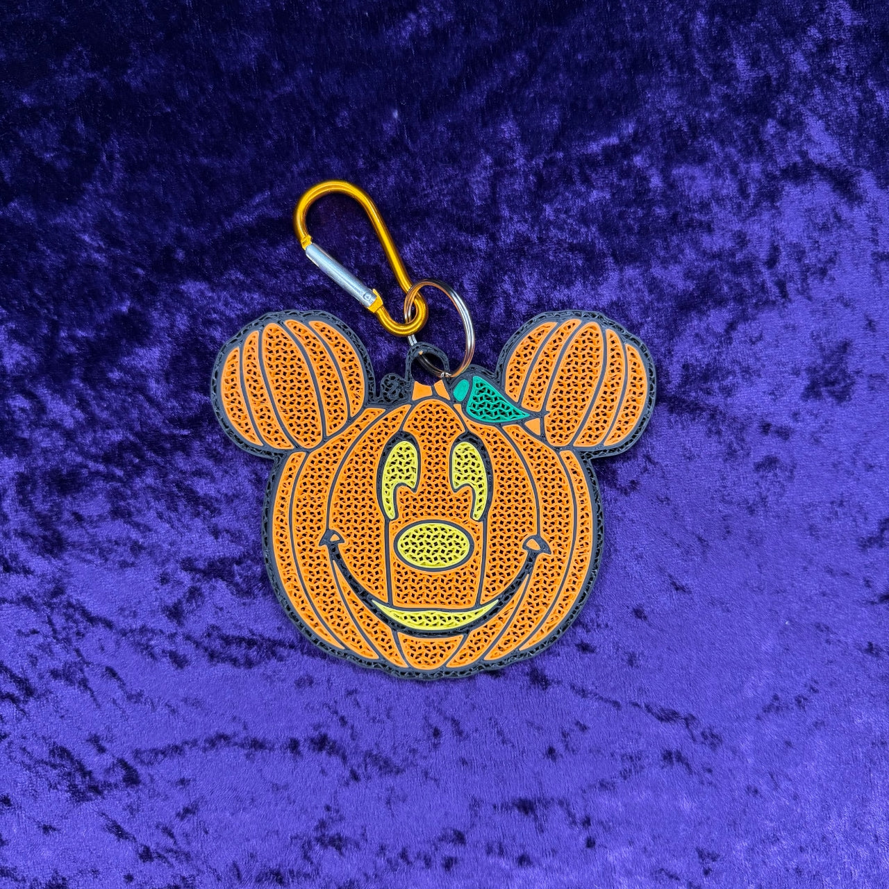 Mickey Pumpkin-Inspired 3D Printed Pin Keychain