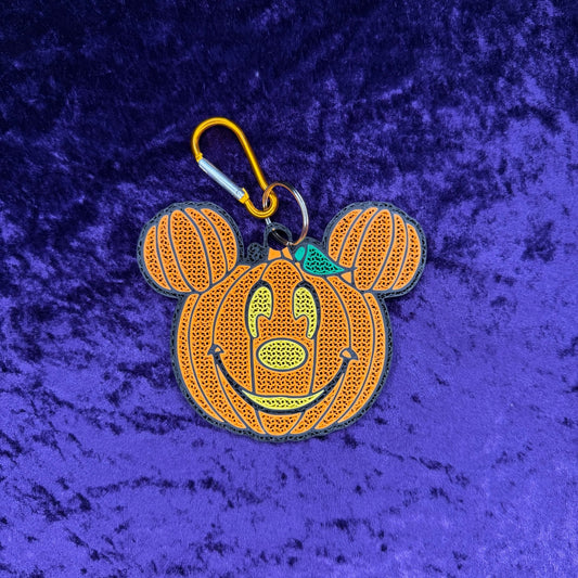 Mickey Pumpkin-Inspired 3D Printed Pin Keychain