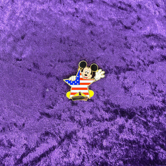 Mickey Mouse Patriotic American Flag Star Pin | Disney Store