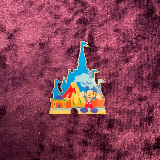 Mickey Mouse Mount Prometheus Castle Pin | Tokyo Disney Attractions Mystery - Park Hopper Adventures