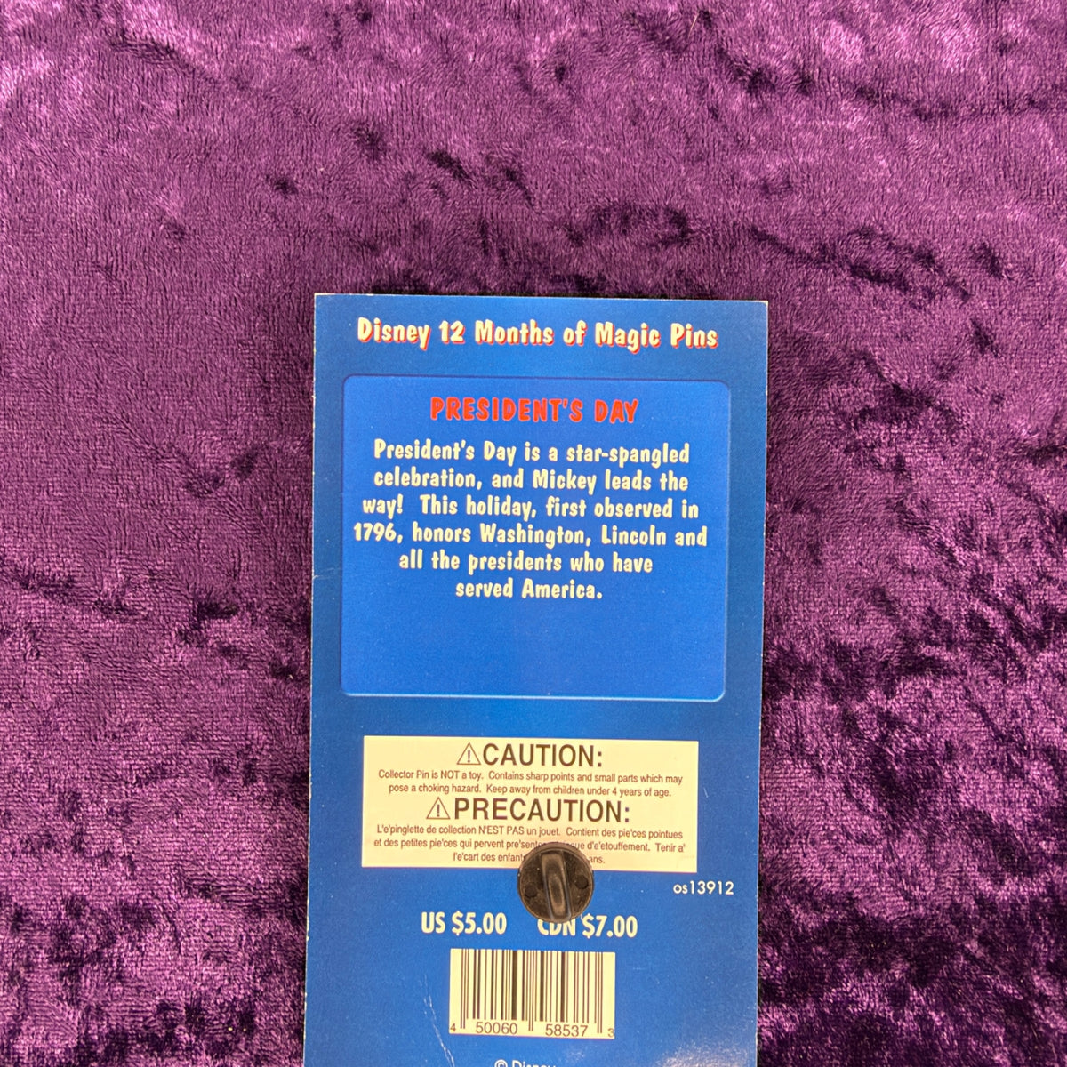Mickey Mouse President’s Day 2002 Pin | Disney Store 12 Months of Magic