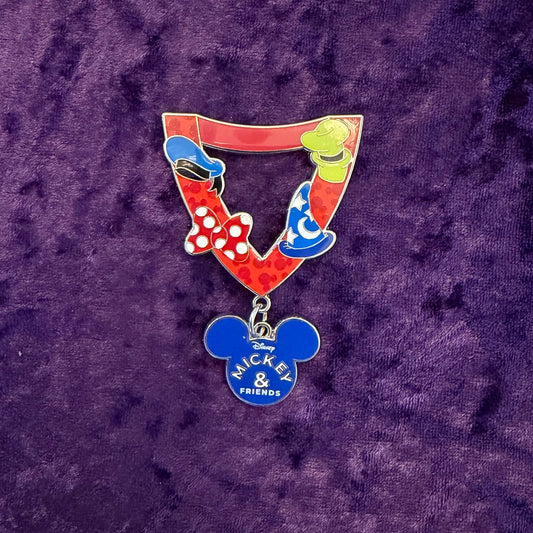 Mickey & Friends Lanyard with Medallion Pin | Disney Parks - Park Hopper Adventures