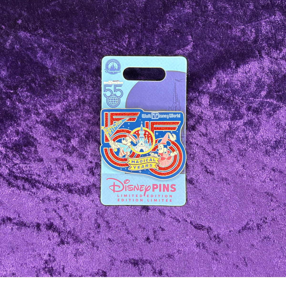 Mickey & Minnie Walt Disney World 55 Magical Years Pin | LE 5000
