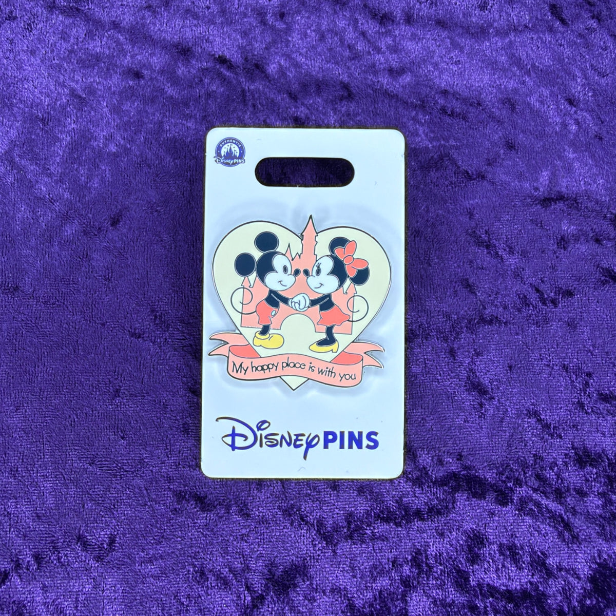 Mickey & Minnie “My Happy Place Is With You” Pin | Disney Parks