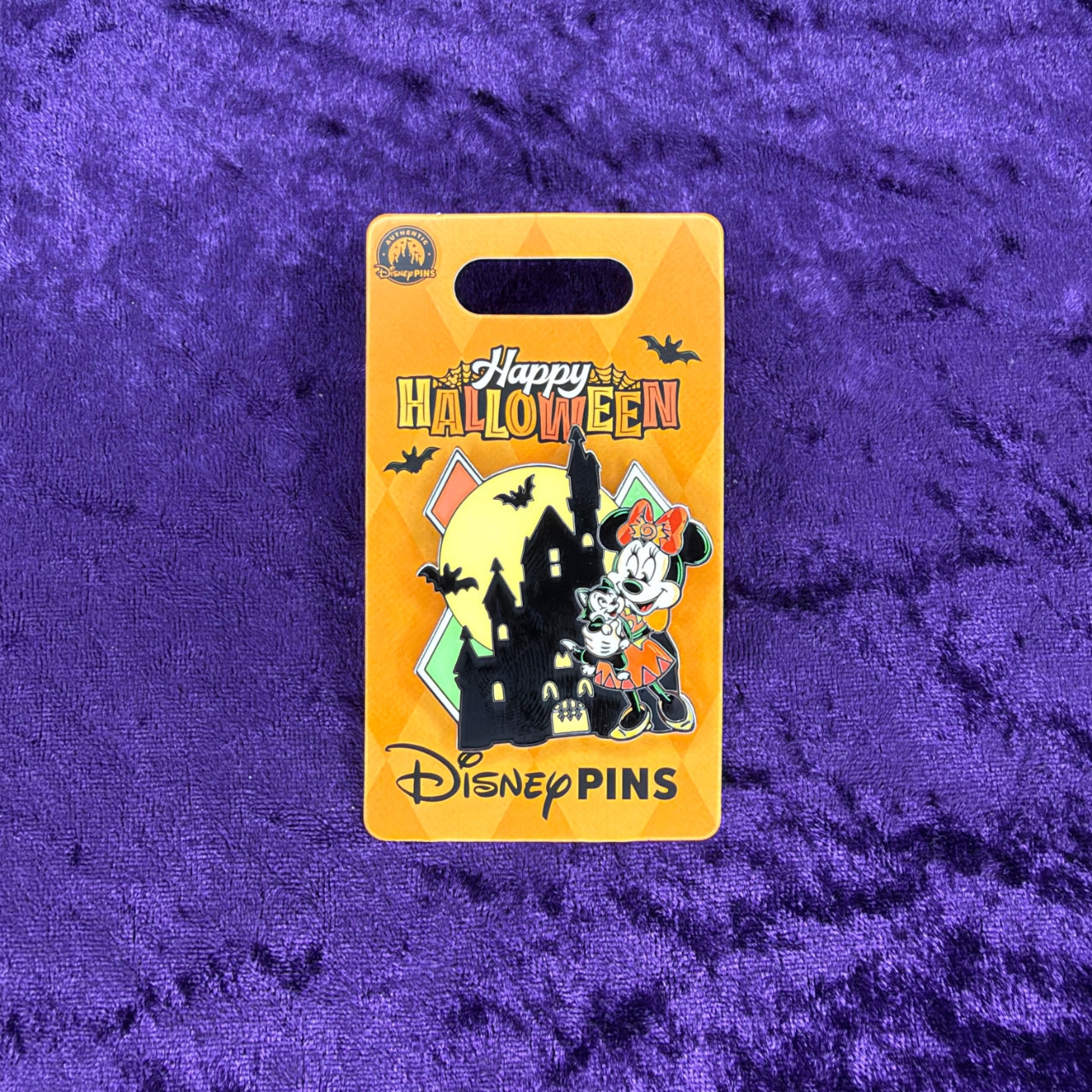 Minnie Mouse Glow-in-the-Dark Happy Halloween Pin | Disney Parks