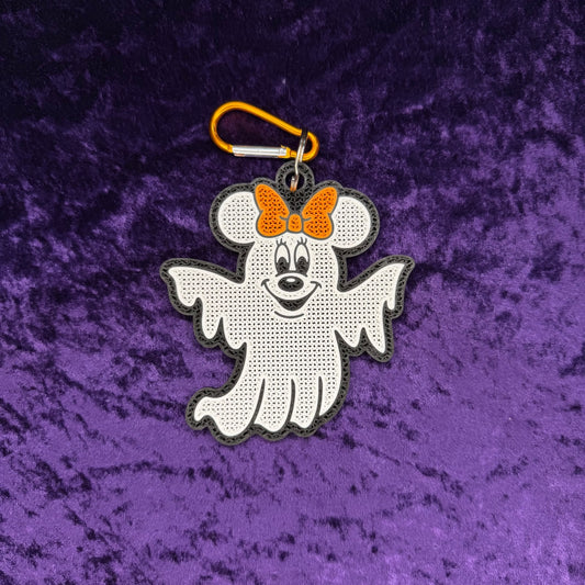 Minnie Ghost-Inspired 3D Printed Pin Keychain