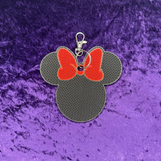 Minnie "Red Bow Mouse"-Inspired 3D Printed Pin Keychain