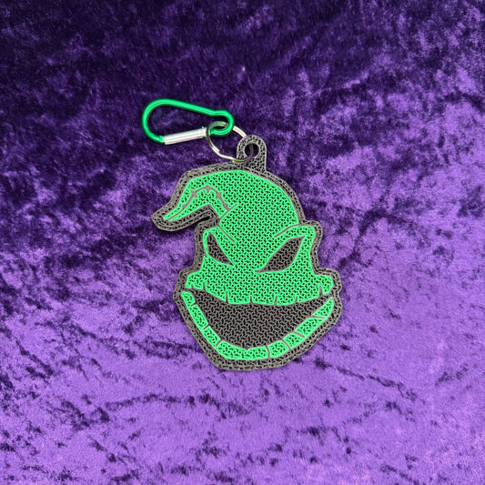 Oogie Boogie-Inspired 3D Printed Pin Keychain