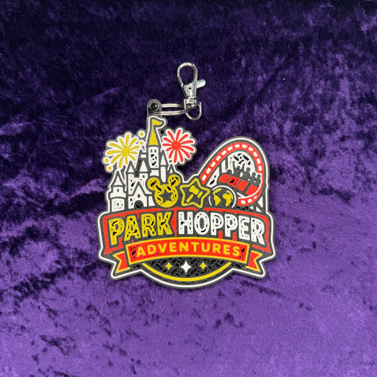 Park Hopper Adventures Logo 3D Printed Pin Keychain