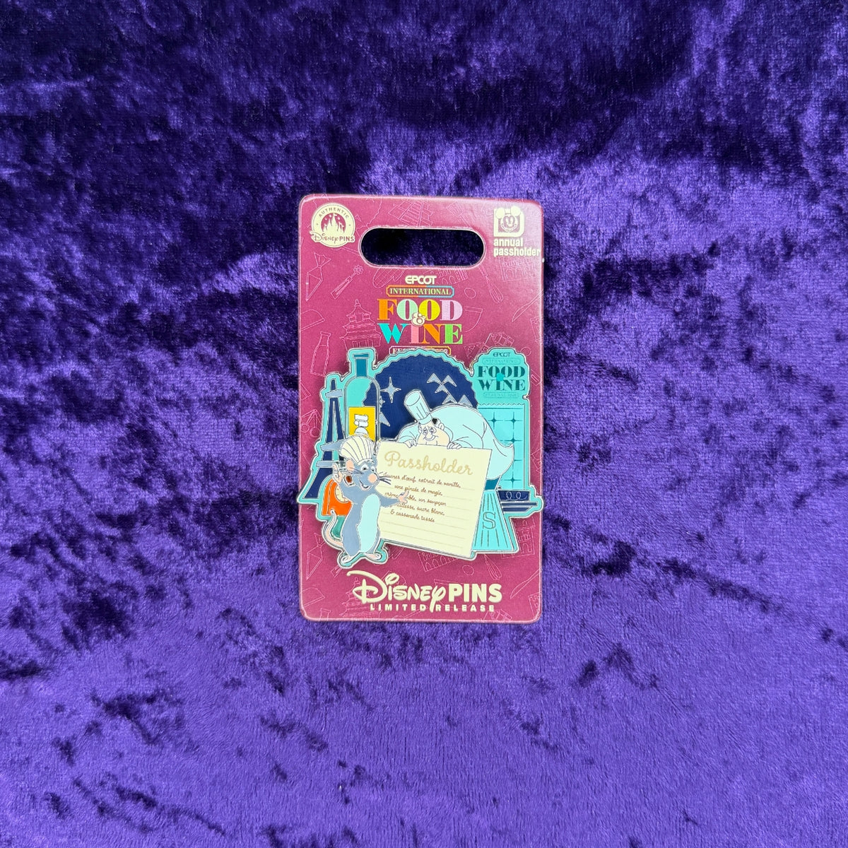Remy & Emile EPCOT International Food & Wine Festival 2026 Passholder Pin | Limited Release