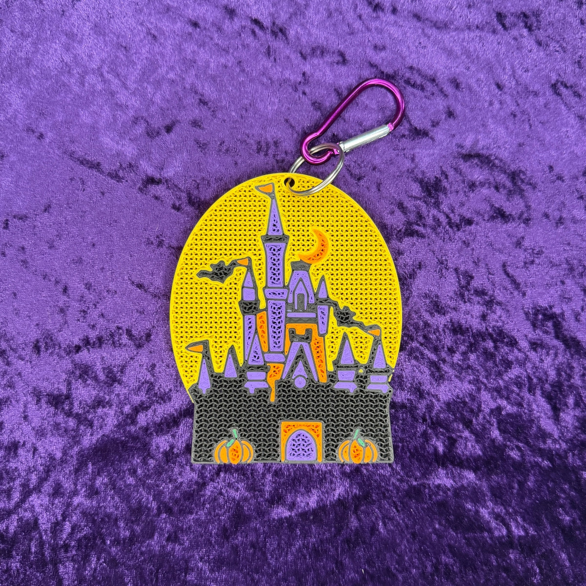 Spooky Castle Pin Keychain | Halloween Pin Holder