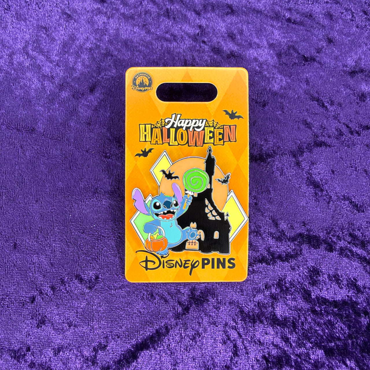 Stitch Glow-in-the-Dark Happy Halloween Pin | Disney Parks