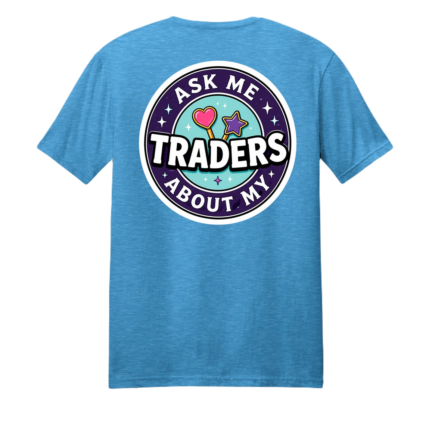 Heathered Bright Turquoise - DM108 - BACK