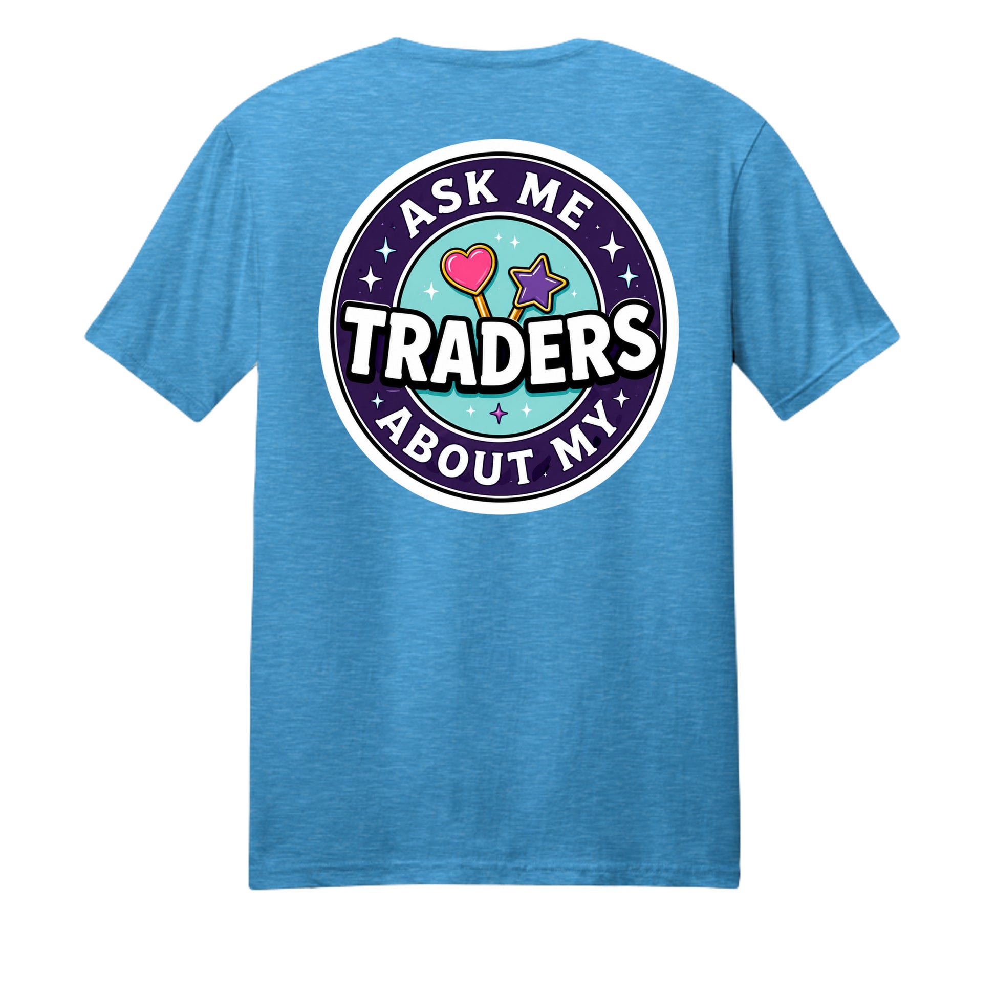 Heathered Bright Turquoise - DM108 - BACK